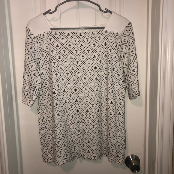 Anchor 3/4 Sleeve Top - Picture 1 of 4